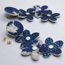 Charger l'image dans la galerie, Boucles d'oreilles en cuir •NENETTE• ciel