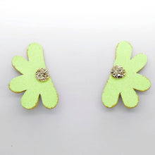 Charger l'image dans la galerie, Boucles d'oreilles en cuir •AUBA• à paillettes