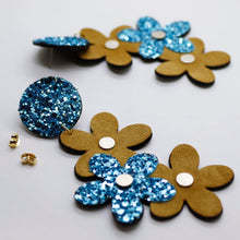 Charger l'image dans la galerie, Boucles d'oreilles en cuir •NENETTE• à paillettes