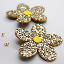 Charger l'image dans la galerie, Boucles d'oreilles en cuir •RITA• à paillettes