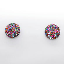 Charger l'image dans la galerie, Boucles d'oreilles en cuir •MINI-SUNI• à paillettes