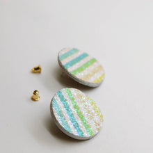 Charger l'image dans la galerie, Boucles d'oreilles en cuir •MINI-SUNI• à paillettes