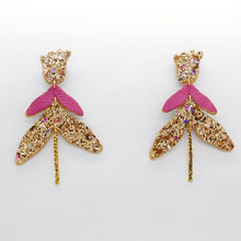 Charger l'image dans la galerie, Boucles d'oreilles en cuir •FULIA• à paillettes