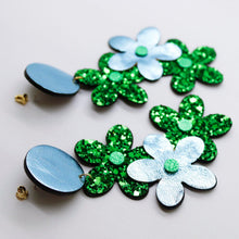 Charger l'image dans la galerie, Boucles d'oreilles en cuir •NENETTE• à paillettes