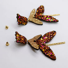 Charger l'image dans la galerie, Boucles d'oreilles en cuir •FULIA• à paillettes
