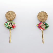 Charger l'image dans la galerie, Boucles d'oreilles en cuir •POTENCO• à paillettes