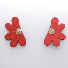 Charger l'image dans la galerie, Boucles d'oreilles en cuir •AUBA• brique