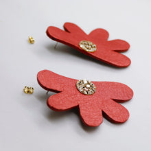 Charger l'image dans la galerie, Boucles d'oreilles en cuir •AUBA• brique