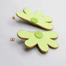 Charger l'image dans la galerie, Boucles d'oreilles en cuir •AUBA• à paillettes