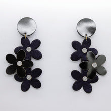 Charger l'image dans la galerie, Boucles d'oreilles en cuir •NENETTE• noires