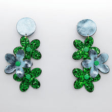 Charger l'image dans la galerie, Boucles d'oreilles en cuir •NENETTE• à paillettes