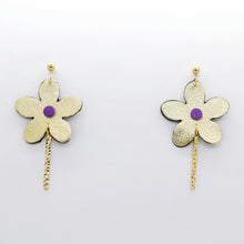 Charger l'image dans la galerie, Boucles d'oreilles en cuir •MILA• dorées