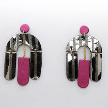 Charger l'image dans la galerie, Boucles d'oreilles en cuir •SOCA• bicolores