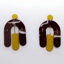 Charger l'image dans la galerie, Boucles d'oreilles en cuir •SOCA• bicolores