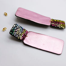 Charger l'image dans la galerie, Boucles d'oreilles en cuir •GYNE• roses