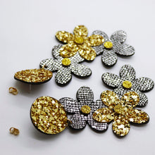 Charger l'image dans la galerie, Boucles d'oreilles en cuir •NENETTE• à paillettes