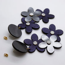 Charger l'image dans la galerie, Boucles d'oreilles en cuir •NENETTE• noires