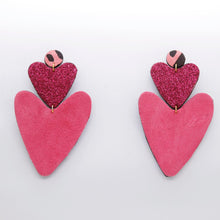 Charger l'image dans la galerie, Boucles d'oreilles en cuir •BELLÄ• à paillettes