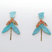 Charger l'image dans la galerie, Boucles d'oreilles en cuir •FULIA• à paillettes