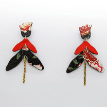 Charger l'image dans la galerie, Boucles d'oreilles en cuir •FULIA• fleuries