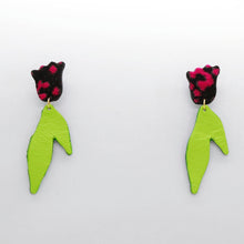 Charger l'image dans la galerie, Boucles d'oreilles en cuir •BIBA• bicolores