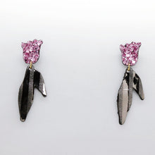 Charger l'image dans la galerie, Boucles d'oreilles en cuir •BIBA• argentées