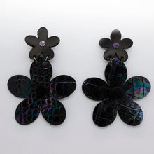 Charger l'image dans la galerie, Boucles d'oreilles •FLORBA• pétrole