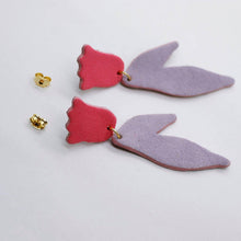 Charger l'image dans la galerie, Boucles d'oreilles en cuir •BIBA• parmes