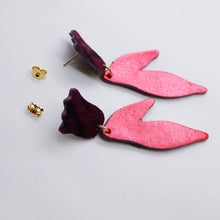 Charger l'image dans la galerie, Boucles d'oreilles en cuir •BIBA• bicolores