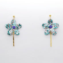 Charger l'image dans la galerie, Boucles d'oreilles en cuir •MILA• à paillettes