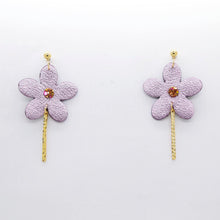 Charger l'image dans la galerie, Boucles d'oreilles en cuir •MILA• roses