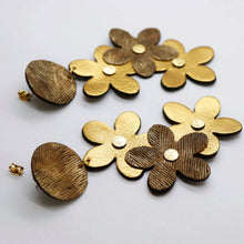 Charger l'image dans la galerie, Boucles d'oreilles en cuir •NENETTE• dorées