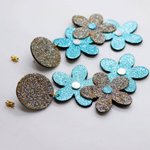 Charger l'image dans la galerie, Boucles d'oreilles en cuir •NENETTE• à paillettes
