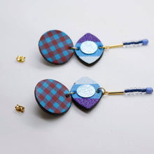 Charger l'image dans la galerie, Boucles d'oreilles en cuir •POTENCO• à motifs