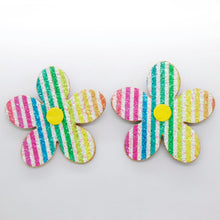 Charger l'image dans la galerie, Boucles d'oreilles en cuir •RITA• à paillettes