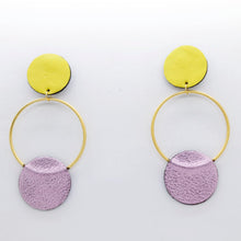 Charger l'image dans la galerie, Boucles d'oreilles en cuir •RONA• bicolores