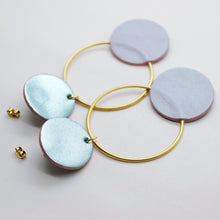 Charger l'image dans la galerie, Boucles d'oreilles en cuir •RONA• parmes