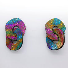 Charger l'image dans la galerie, Boucles d'oreilles en cuir •DAGDA• multicolores