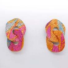 Charger l'image dans la galerie, Boucles d'oreilles en cuir •DAGDA• colorées
