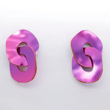 Charger l'image dans la galerie, Boucles d'oreilles en cuir •DAGDA• sunset