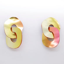 Charger l'image dans la galerie, Boucles d'oreilles en cuir •DAGDA• sunset