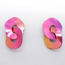 Charger l'image dans la galerie, Boucles d'oreilles en cuir •DAGDA• sunset