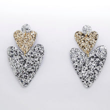 Charger l'image dans la galerie, Boucles d'oreilles en cuir •BELLÄ• à paillettes
