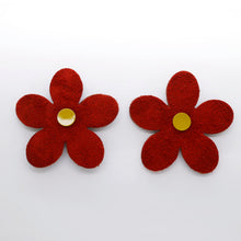 Charger l'image dans la galerie, Boucles d'oreilles en cuir •RITA• brique