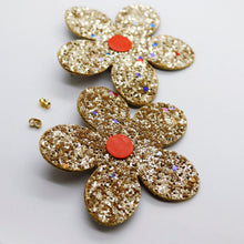 Charger l'image dans la galerie, Boucles d'oreilles en cuir •RITA• à paillettes