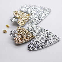 Charger l'image dans la galerie, Boucles d'oreilles en cuir •BELLÄ• à paillettes