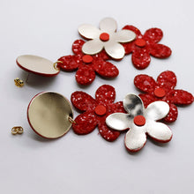 Charger l'image dans la galerie, Boucles d'oreilles en cuir •NENETTE• à paillettes