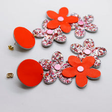 Charger l'image dans la galerie, Boucles d'oreilles en cuir •NENETTE• à paillettes