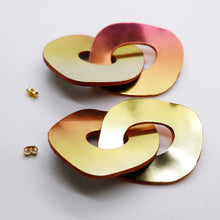 Charger l'image dans la galerie, Boucles d'oreilles en cuir •DAGDA• sunset