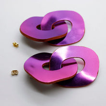 Charger l'image dans la galerie, Boucles d'oreilles en cuir •DAGDA• sunset